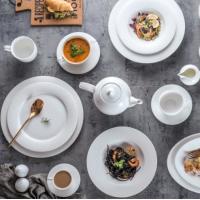 Creative white ceramic dish and plate set home 2870