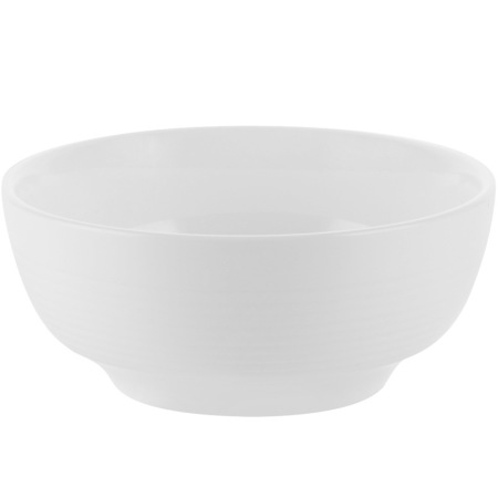 Pure white ceramic bowl Threaded ramen soup bowl Fruit salad bowl  MU0046