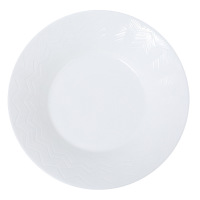 Pure white ceramic pasta bowl Soup bowl with wavy lines 20221014
