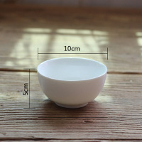 Round pure white simple ceramic bowl household MU0255