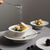 Ceramic fruit tray creative simple small disc 20220622