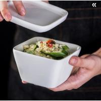 Creative white ceramic square dish MU0042