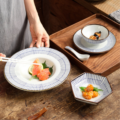 Ceramic stembowl hand-painted line 20221031