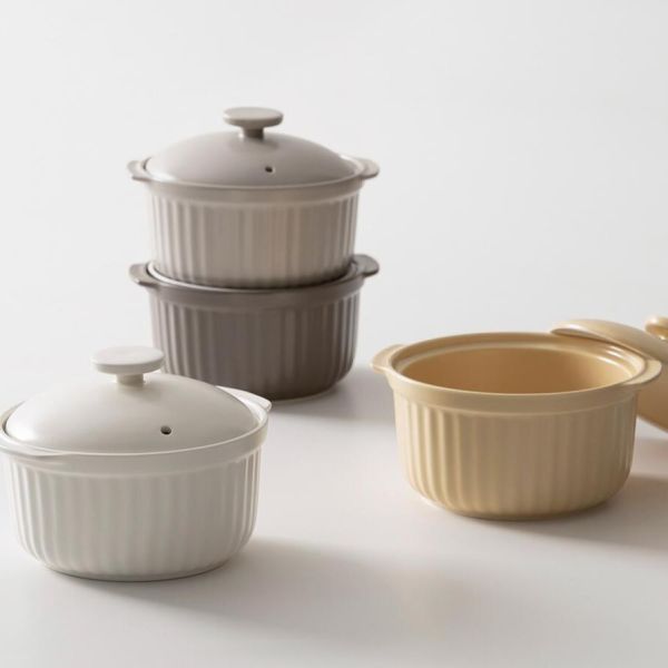 Pumpkin two ears stew pot with cover 20230725