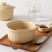 Pumpkin two ears stew pot with cover 20230725