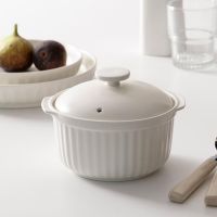 Pumpkin two ears stew pot with cover 20230725