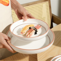 Ceramic simple color coil tableware set 20221202