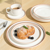 Ceramic simple color coil tableware set 20221202
