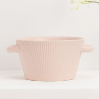 Double ear ceramic large soup bowl 2020