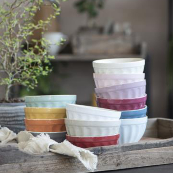 Solid color striped ceramic bowl underglaze color 20230425