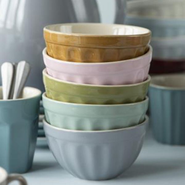 Solid color striped ceramic bowl underglaze color 20230425